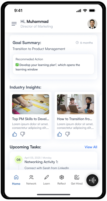 Nudge career dashboard
