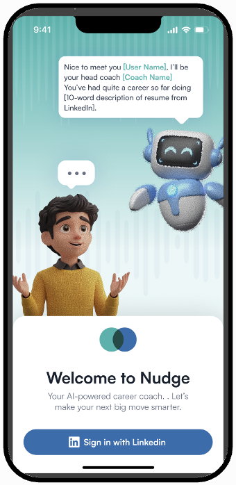 Nudge app welcome screen